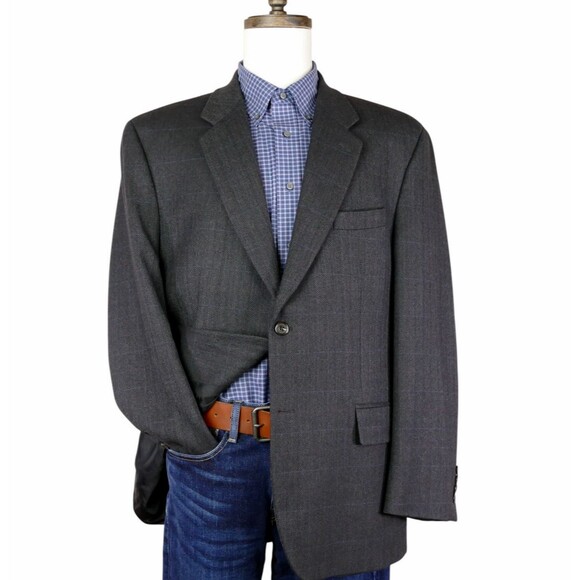 Ralph Lauren Charcoal Herringbone Blazer - Picture 3 of 16